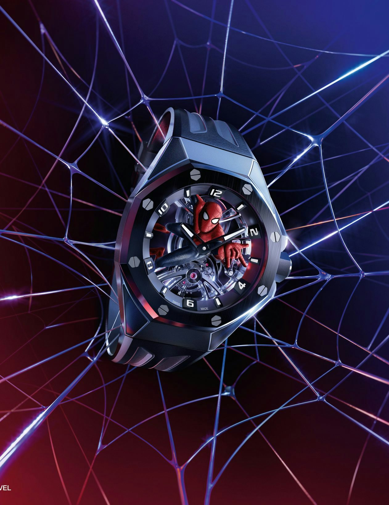 Nearly $8.5 million was raised at auction to mark the launch of the new Marvel-inspired Royal Oak Concept Tourbillon « Spider-Man »